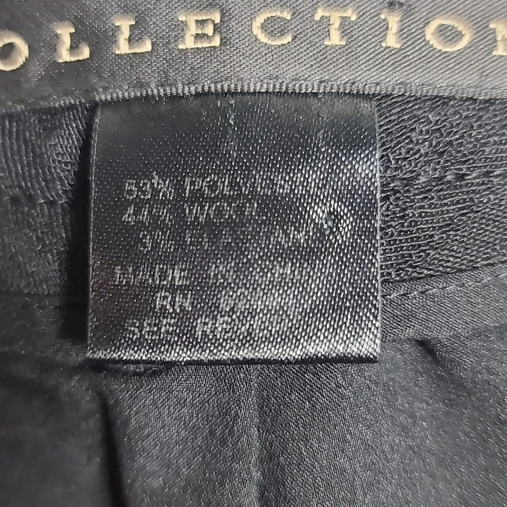 NICOLE MILLER Collection Wool Embroidered Pants in Black Size Small